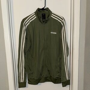 Adidas Men's Olive Green Track Jacket